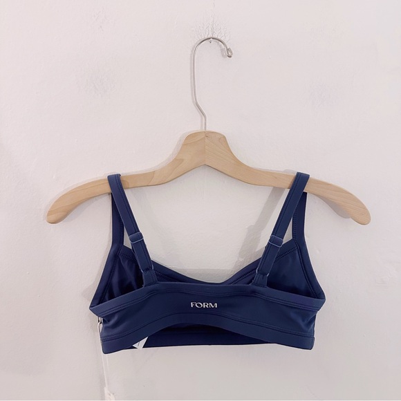 Form For You Athletic Sports Scoop Bra Navy Blue Bralette NWT - Picture 3 of 5